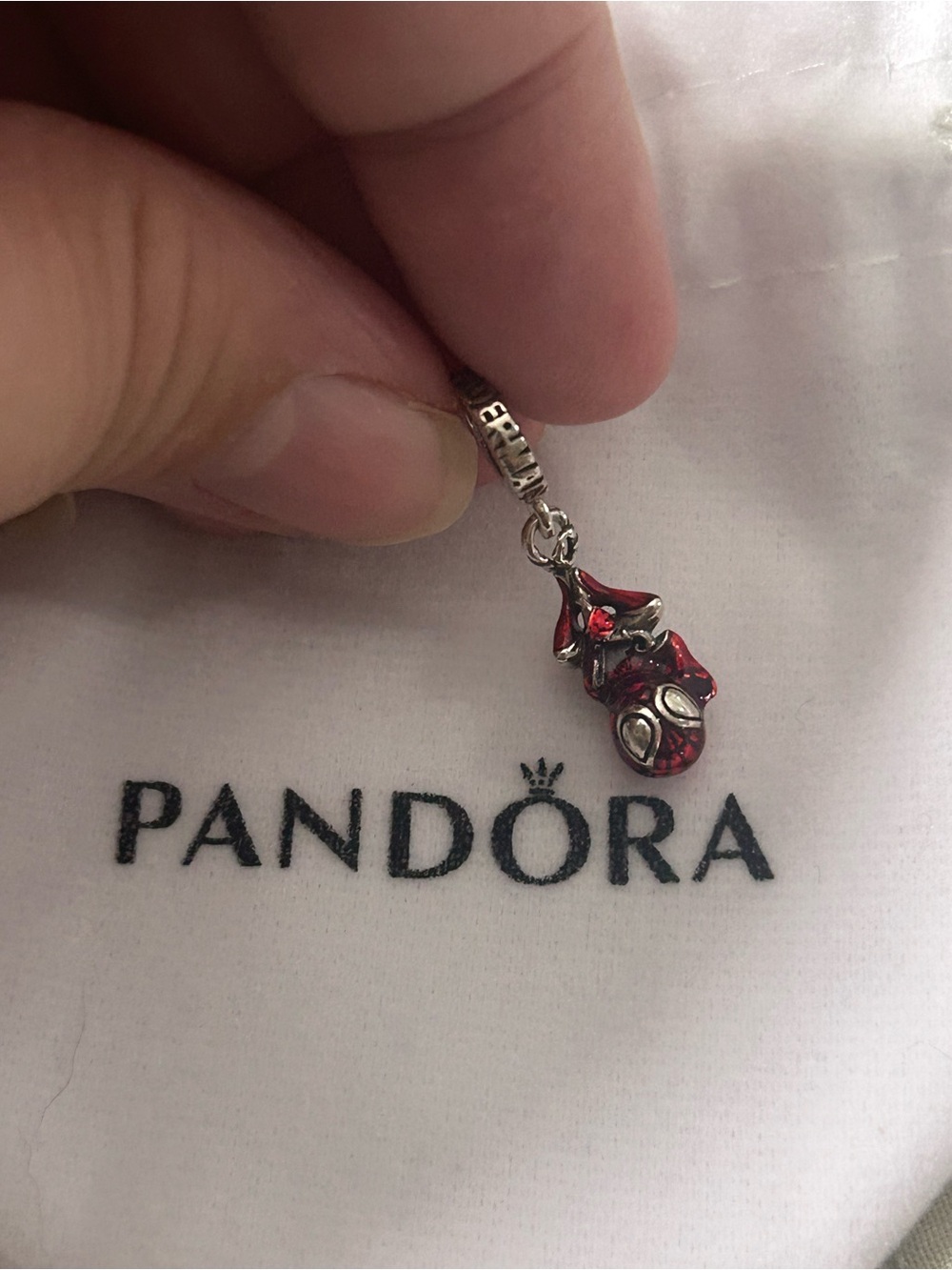 Pandora Red Enamel Reptile Charm with Silver Accents - Picture 7 of 7